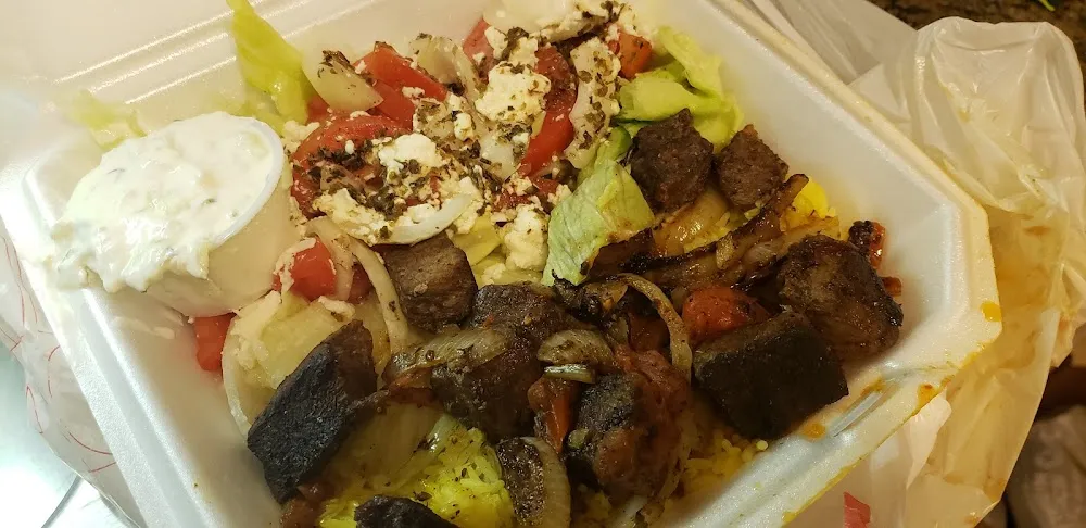 Beef Shish Kebab with Rice