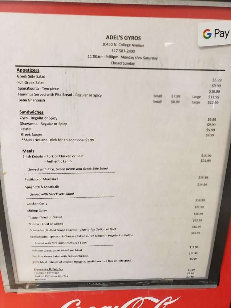 Adel's Gyros Pub & Grill Menu image 1