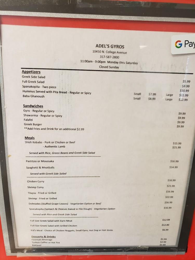 Adel's Gyros Pub & Grill Menu image 4